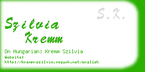 szilvia kremm business card